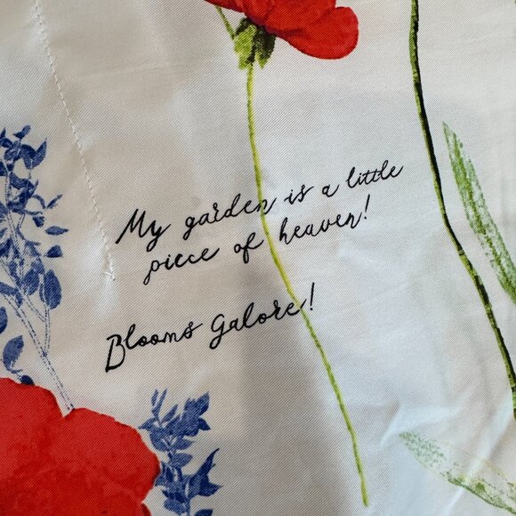 CHICOS WOMENS FLORAL PRINT PONCHO S/M  CORAL GREEN AND WHITE - Picture 6 of 9